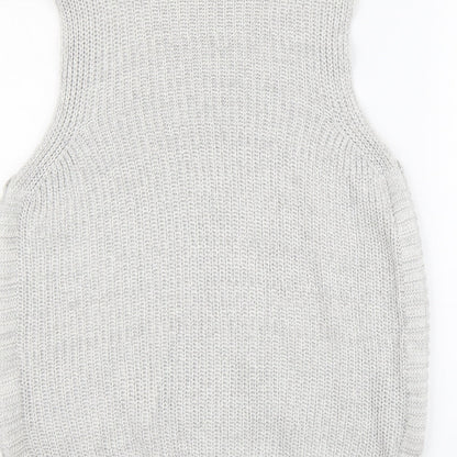 Womens UK Size 6 Warehouse Grey Vest Jumper