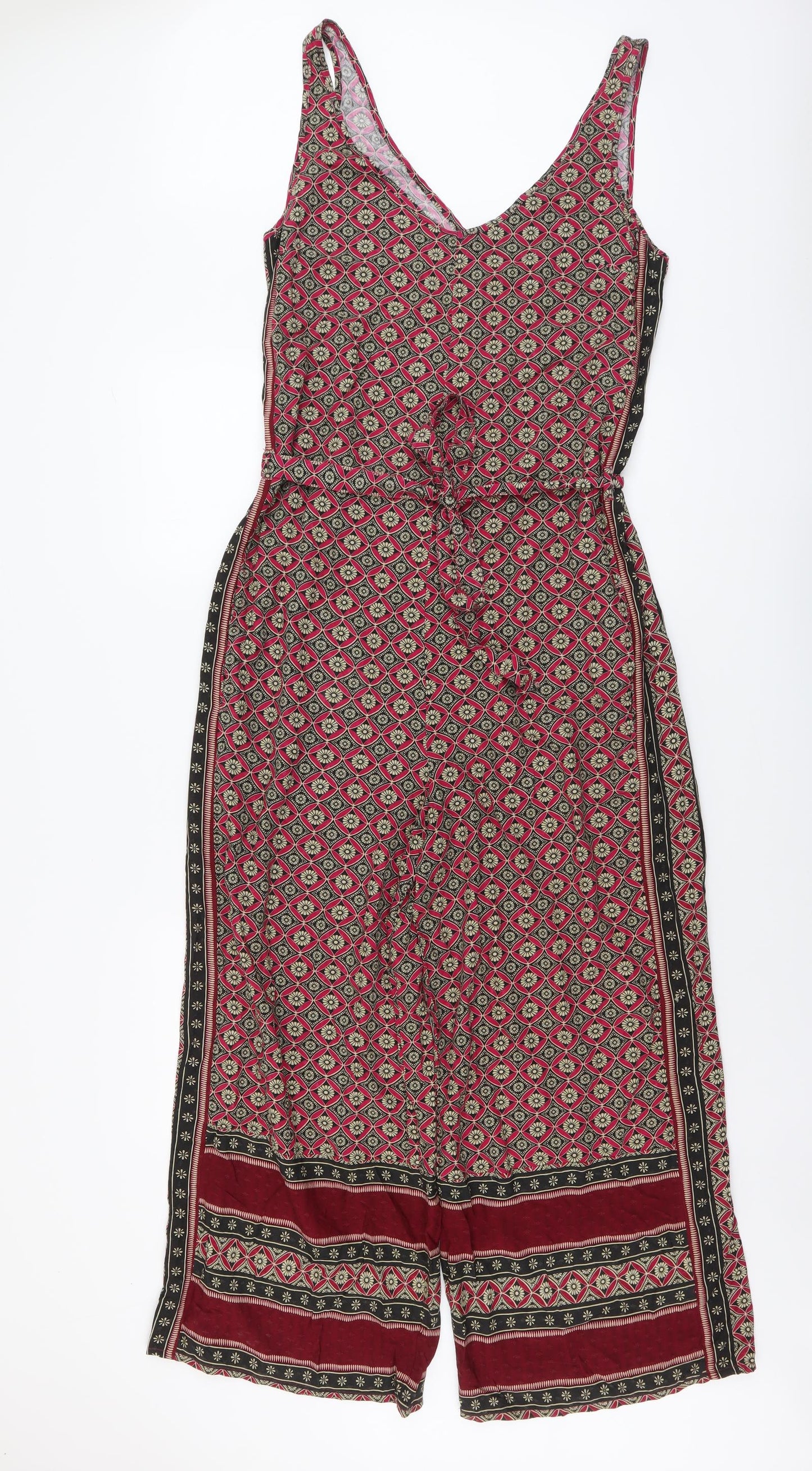 NEXT Womens Purple Geometric Viscose Jumpsuit One-Piece Size 3XS Pullover