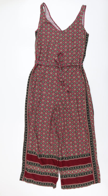 NEXT Womens Purple Geometric Viscose Jumpsuit One-Piece Size 3XS Pullover