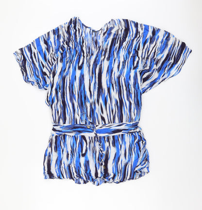 Womens UK Size S F&F Blue Basic Blouse