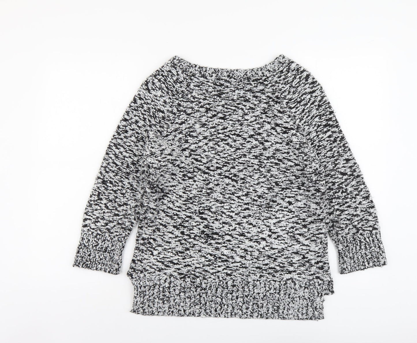 F&F Womens Black Round Neck Acrylic Pullover Jumper Size 10