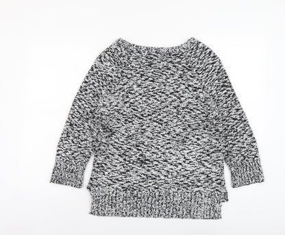 F&F Womens Black Round Neck Acrylic Pullover Jumper Size 10