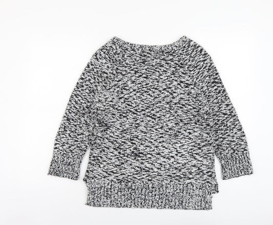 F&F Womens Black Round Neck Acrylic Pullover Jumper Size 10