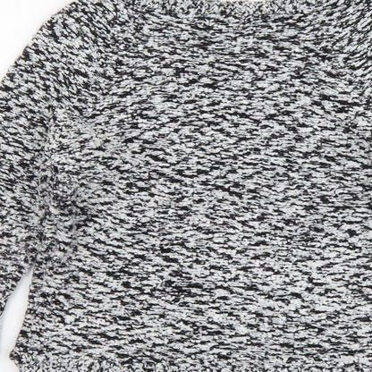 F&F Womens Black Round Neck Acrylic Pullover Jumper Size 10