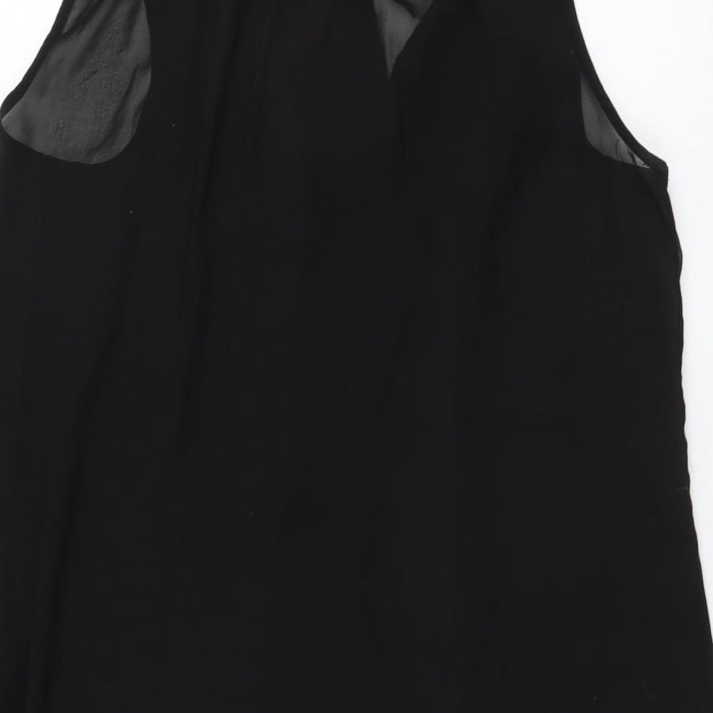 Womens UK Size XL H&M Black Basic Button-Up