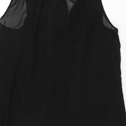 Womens UK Size XL H&M Black Basic Button-Up