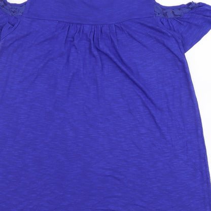 Womens UK Size 10 Bonmarché Blue Basic Blouse