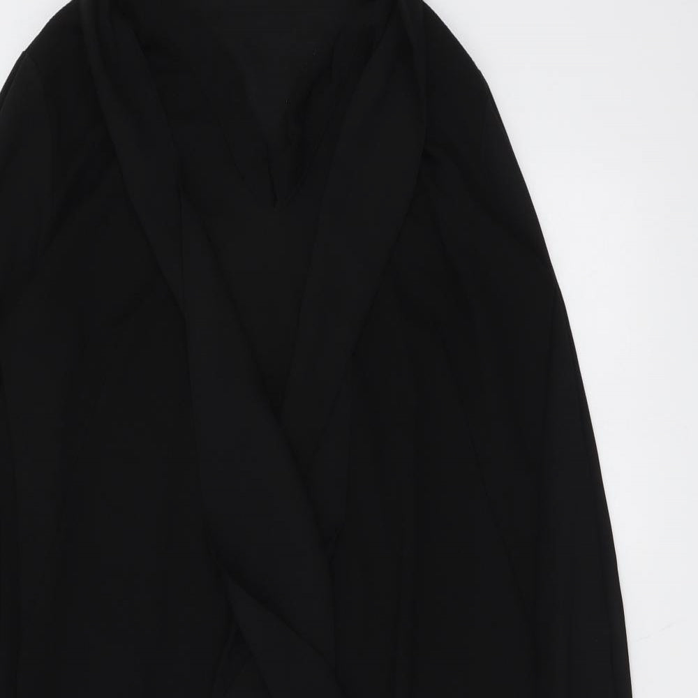 NEXT Womens Black Polyester Shirt Dress Size 8 Collared Pullover