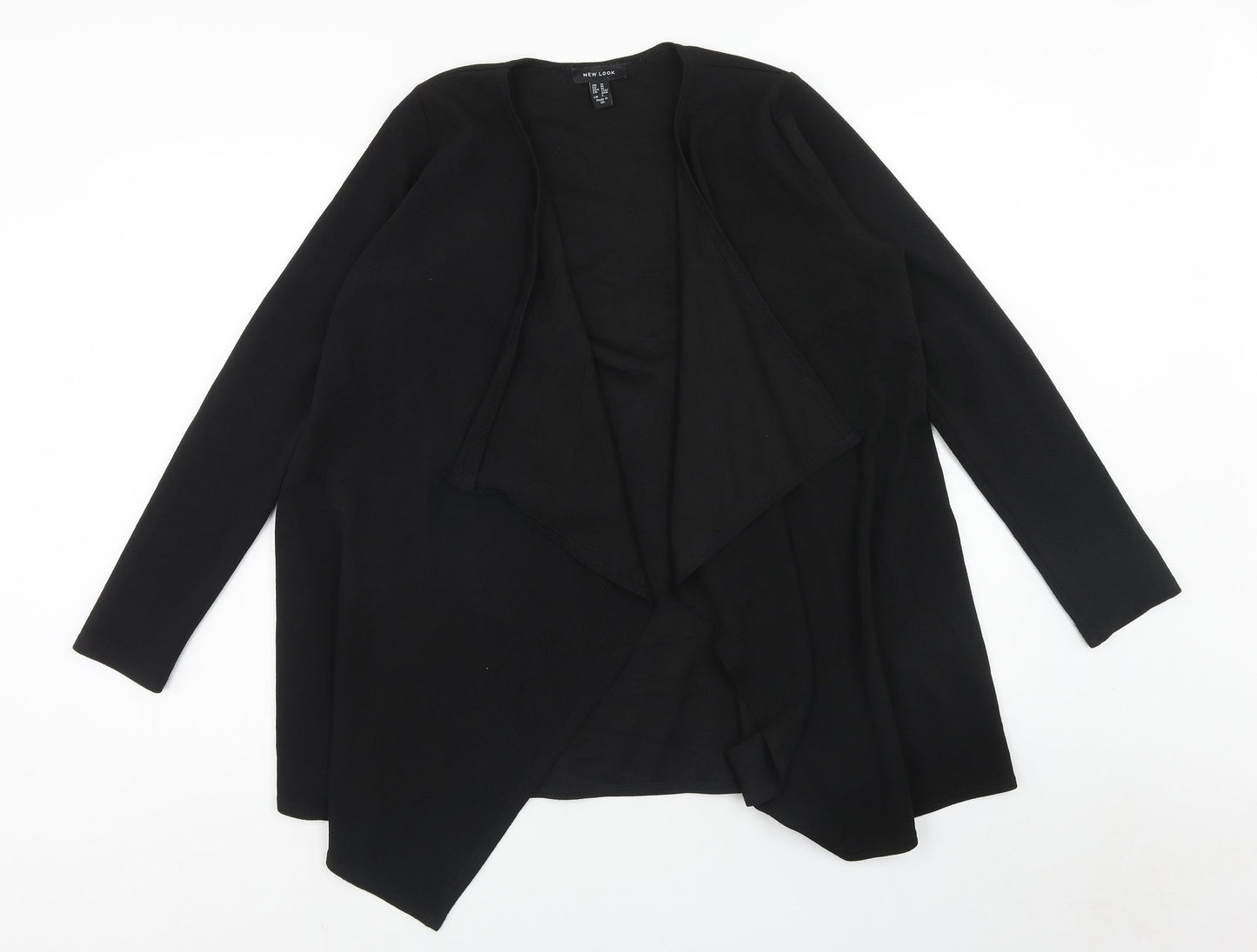Womens UK Size M New Look Black Wrap T-Shirt