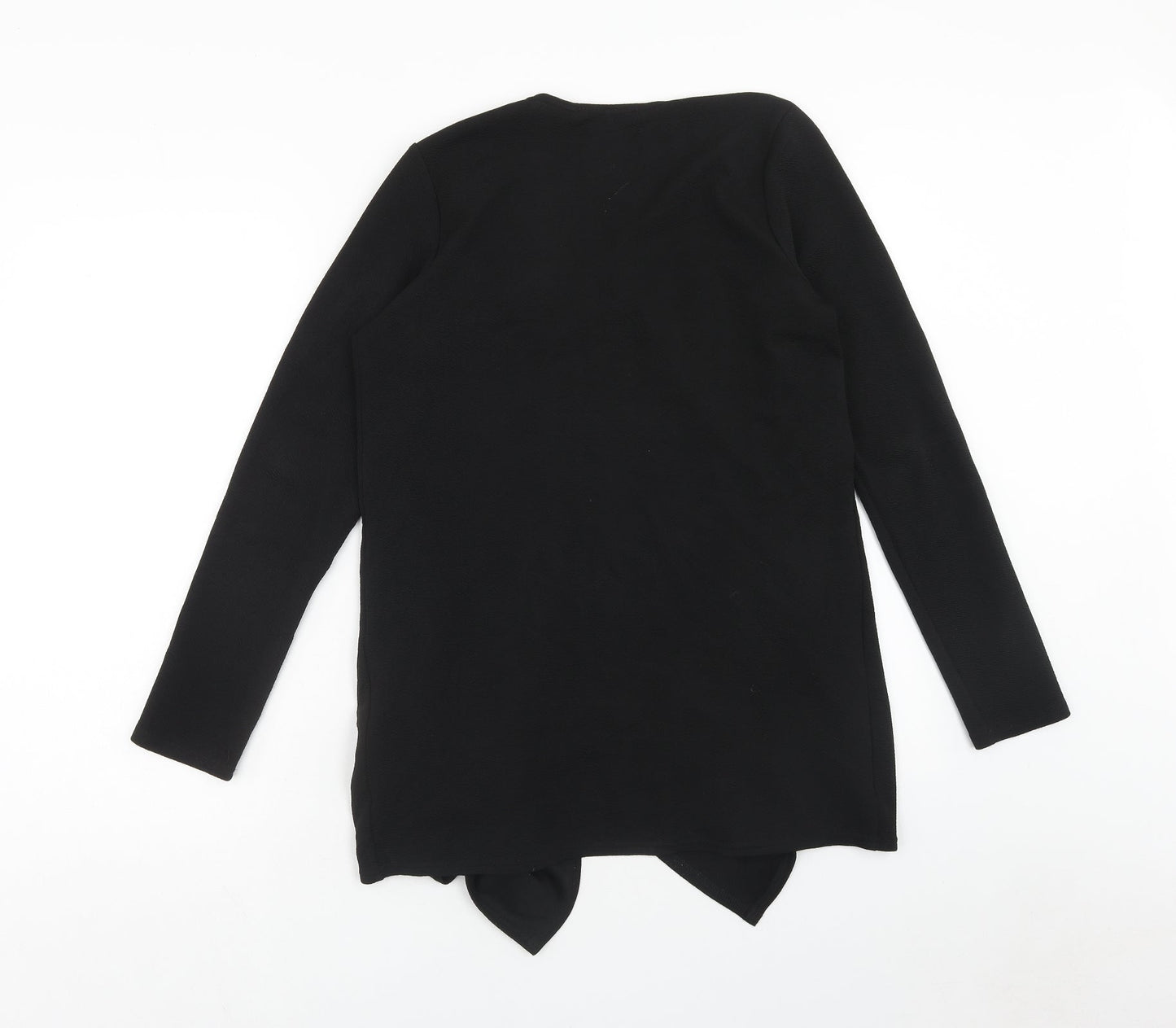 Womens UK Size M New Look Black Wrap T-Shirt