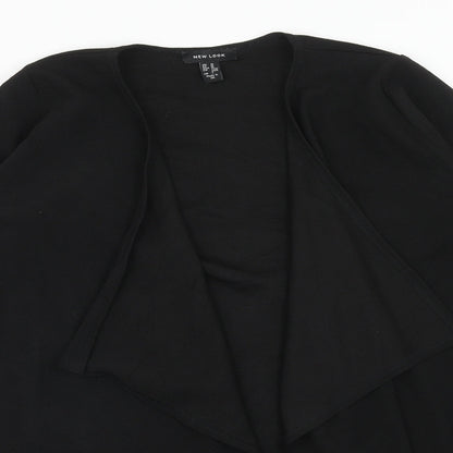 Womens UK Size M New Look Black Wrap T-Shirt