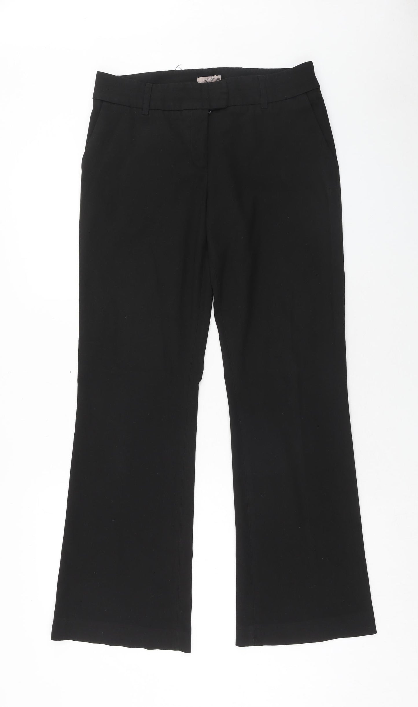 Womens UK Size 10 H&M Regular Fit  Black Trousers