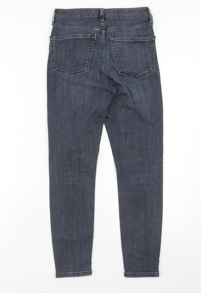 Topshop Womens Blue Cotton Skinny Jeans Size 28 L30 in Regular Zip