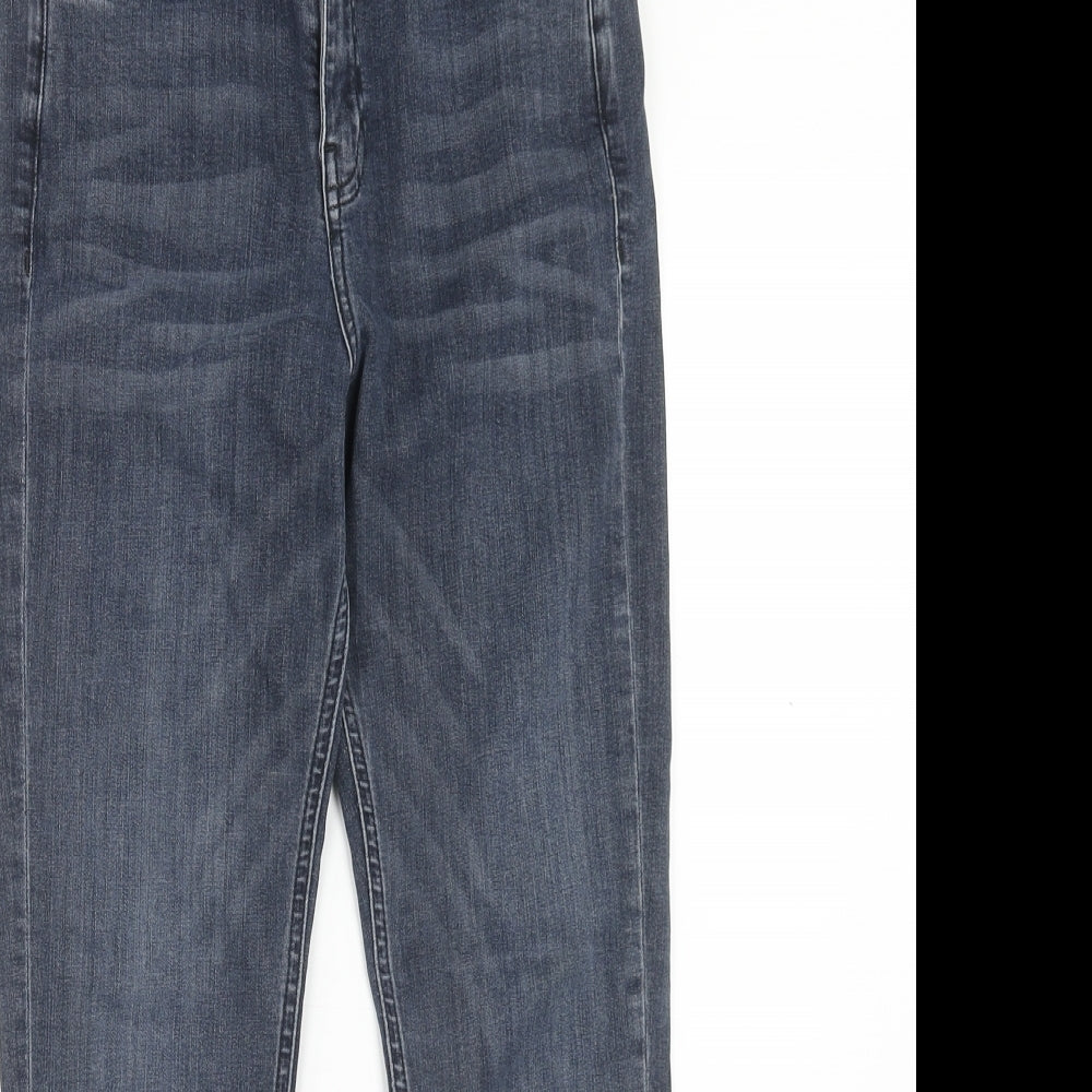 Topshop Womens Blue Cotton Skinny Jeans Size 28 L30 in Regular Zip