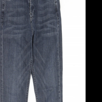 Topshop Womens Blue Cotton Skinny Jeans Size 28 L30 in Regular Zip