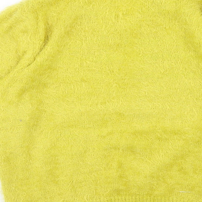 Atmosphere Womens Yellow Round Neck Polyester Pullover Jumper Size 14