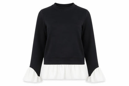 Izabelle London Womens Black Polyester Pullover Sweatshirt Size 12 Pullover