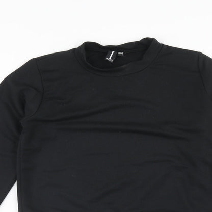 Izabelle London Womens Black Polyester Pullover Sweatshirt Size 12 Pullover