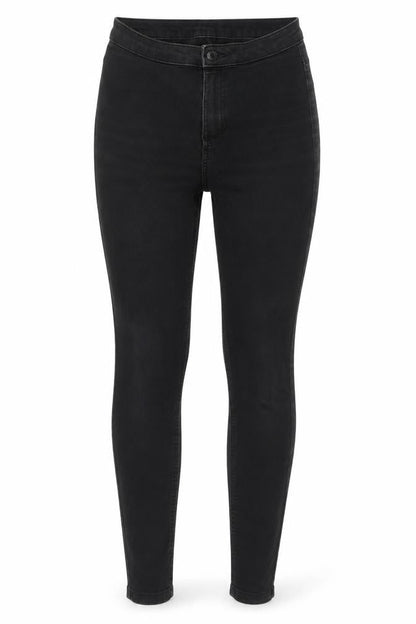 Marks and Spencer Womens Black Cotton Skinny Jeans Size 10 Regular Zip