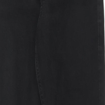 Marks and Spencer Womens Black Cotton Skinny Jeans Size 10 Regular Zip