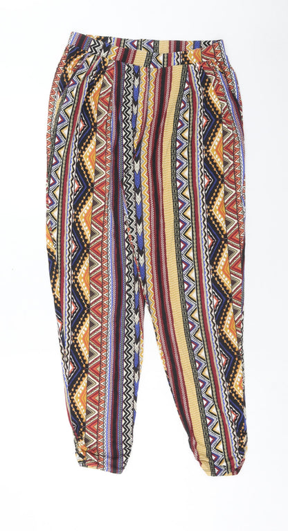 Womens UK Size 12 papaya Regular Fit Windbreaker Multicoloured Trousers