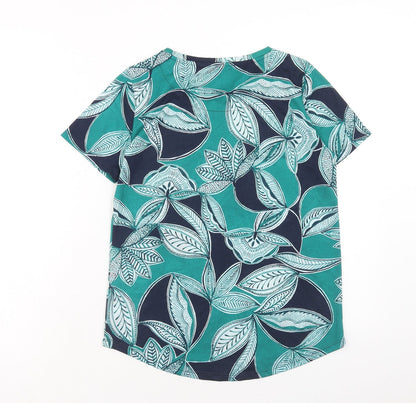 Womens UK Size 8 Marks and Spencer Green Basic T-Shirt