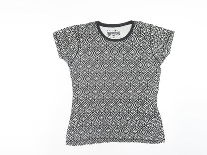 Womens UK Size 12 Atmosphere Black Basic T-Shirt