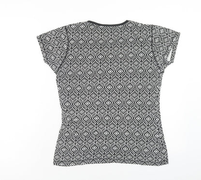Womens UK Size 12 Atmosphere Black Basic T-Shirt