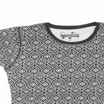 Womens UK Size 12 Atmosphere Black Basic T-Shirt
