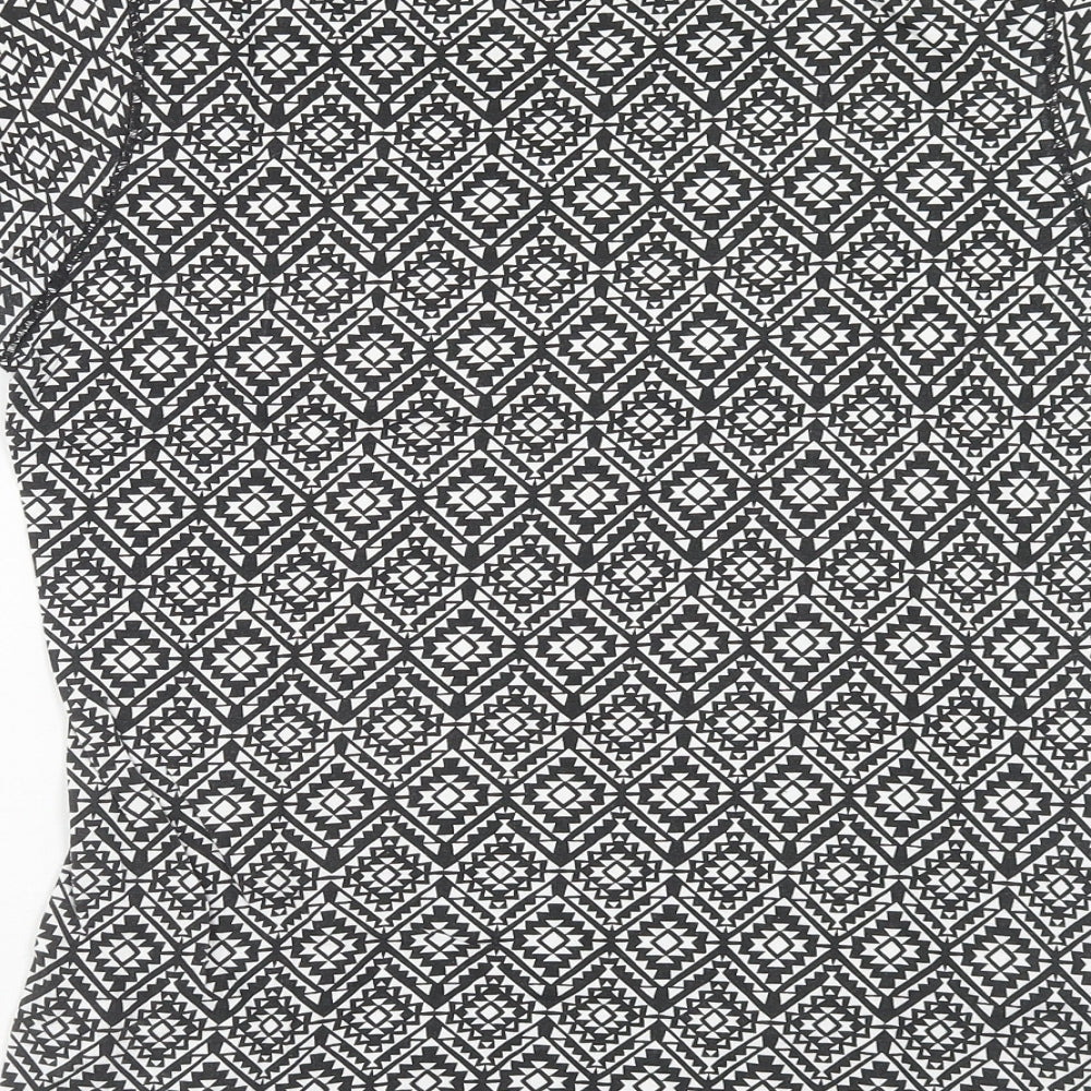 Womens UK Size 12 Atmosphere Black Basic T-Shirt