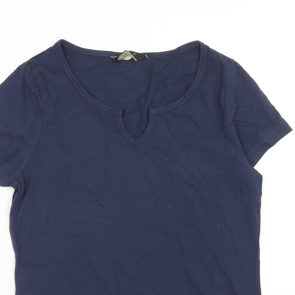 Womens UK Size 10 Originals Blue Basic T-Shirt