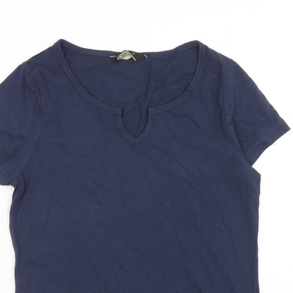 Womens UK Size 10 Originals Blue Basic T-Shirt