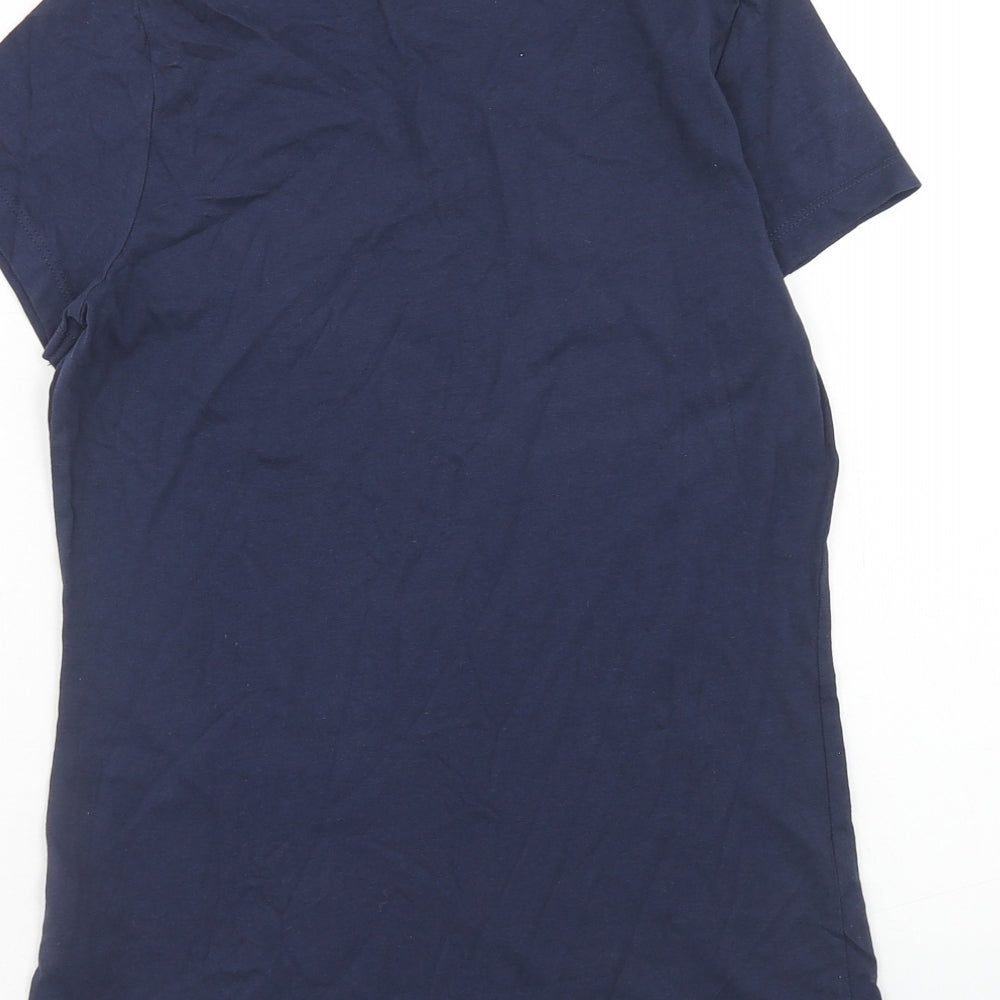 Womens UK Size 10 Originals Blue Basic T-Shirt