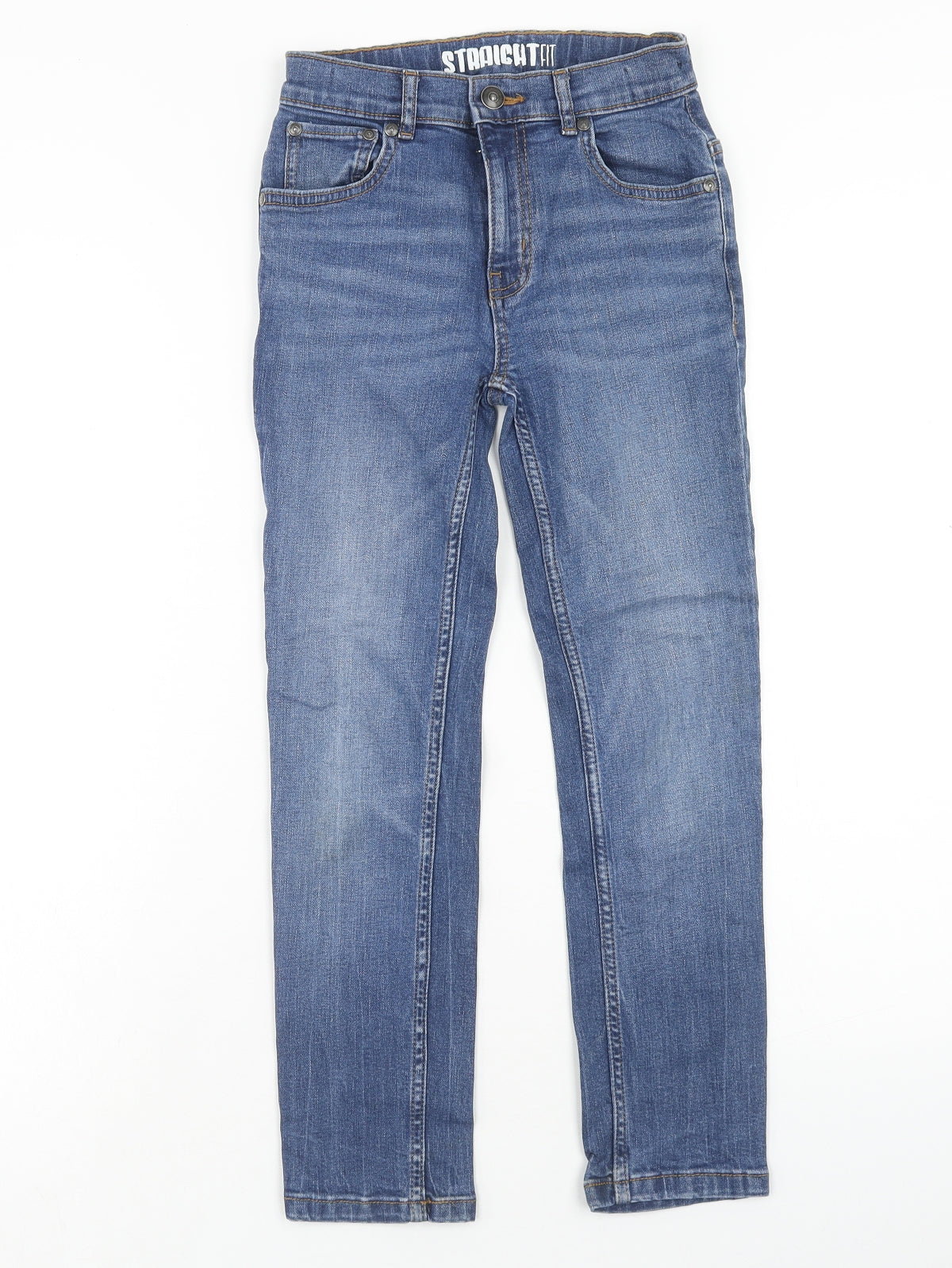 TU Girls Blue Cotton Skinny Jeans Size 9 Months Regular Zip