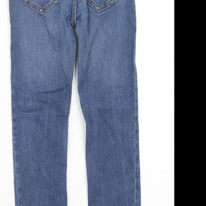 TU Girls Blue Cotton Skinny Jeans Size 9 Months Regular Zip
