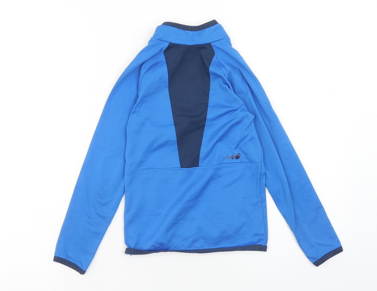 Decathlon Boys Blue Polyester Pullover Sweatshirt Size 8 Years Zip
