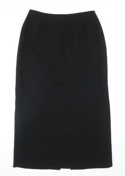 Kasper Womens Black Polyester Straight & Pencil Skirt Size 10 Zip