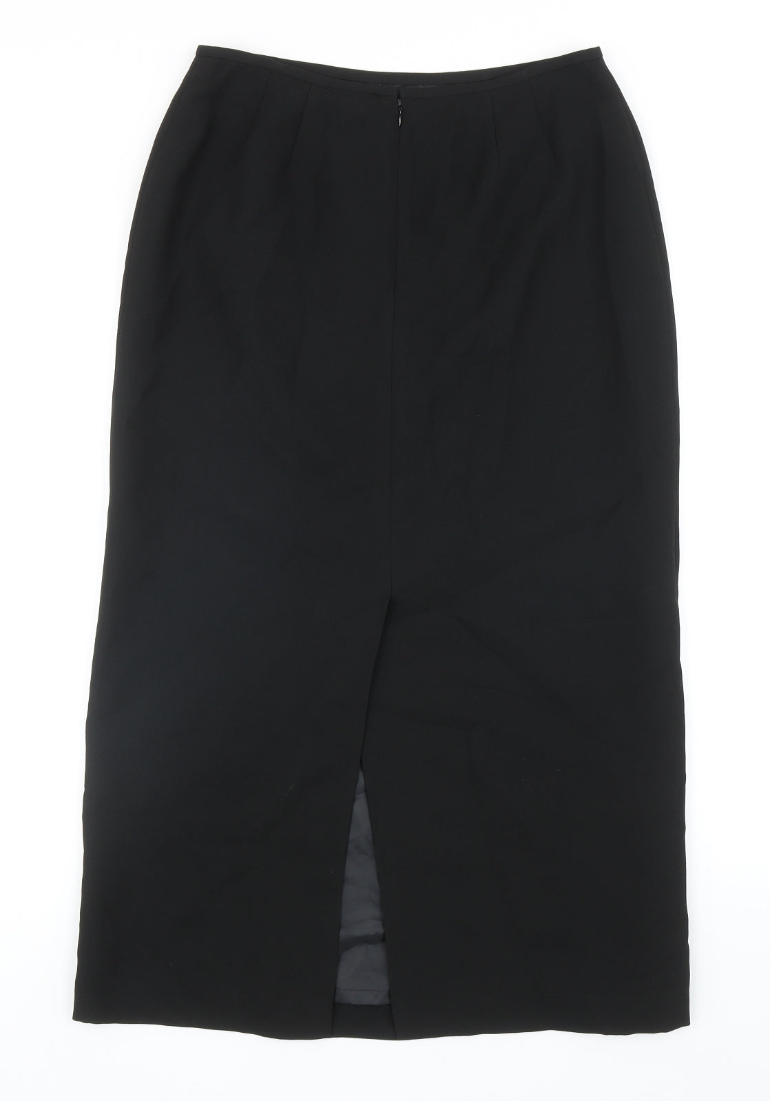 Kasper Womens Black Polyester Straight & Pencil Skirt Size 10 Zip