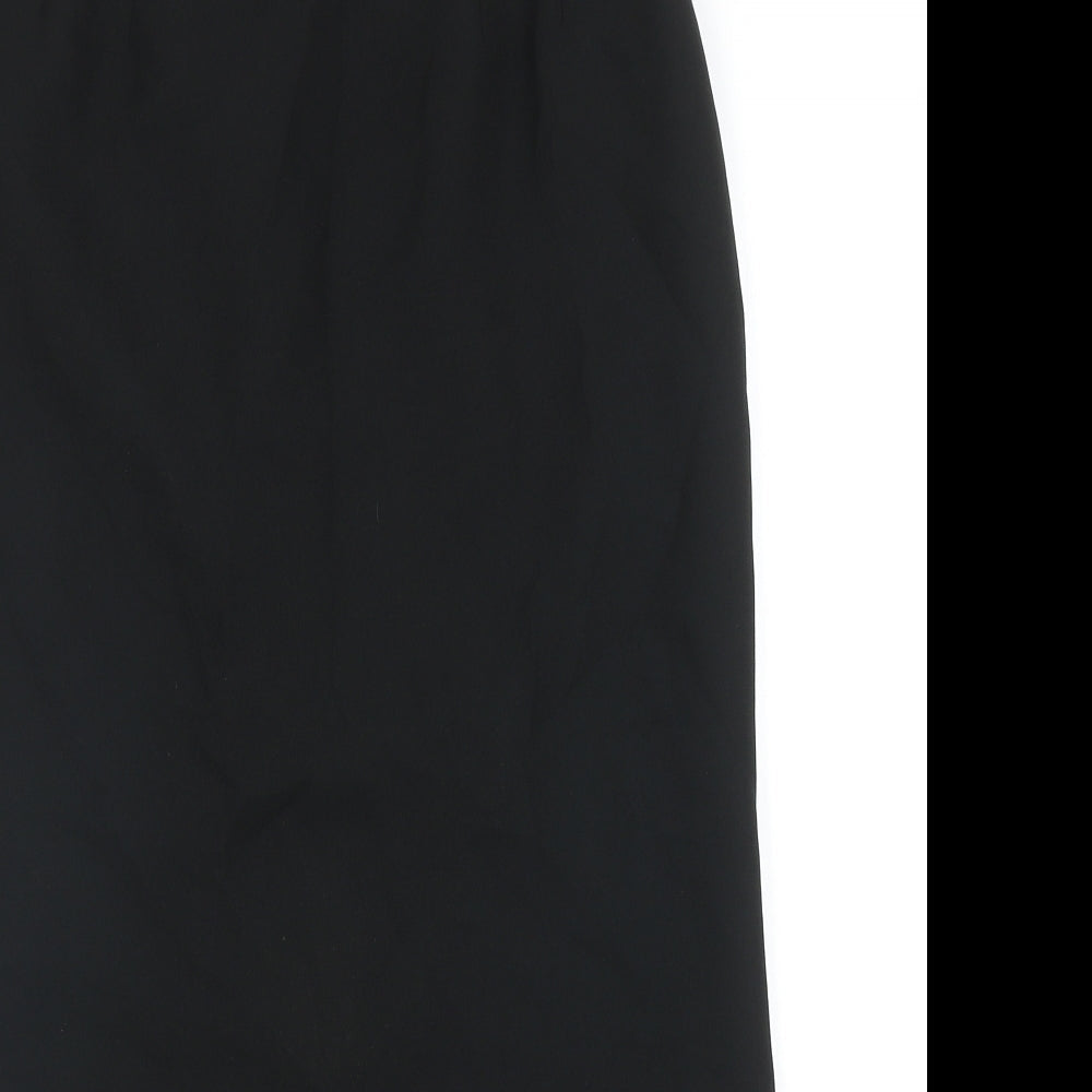 Kasper Womens Black Polyester Straight & Pencil Skirt Size 10 Zip