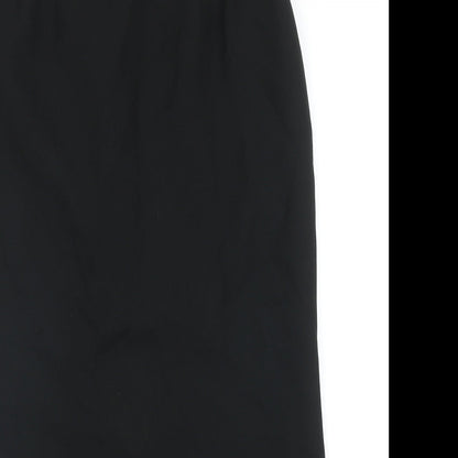 Kasper Womens Black Polyester Straight & Pencil Skirt Size 10 Zip
