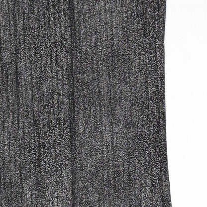 Boohoo Womens Silver Polyester Slip Dress Size 10 Square Neck Pullover