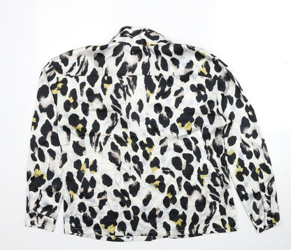 Womens UK Size 10 In the Style Multicoloured Basic Button-Up