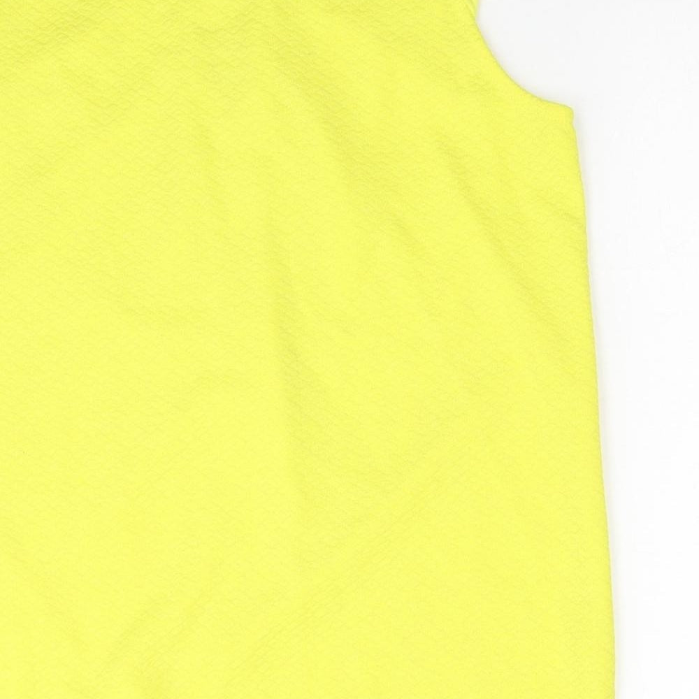 Womens UK Size 10 Warehouse Yellow Basic Blouse
