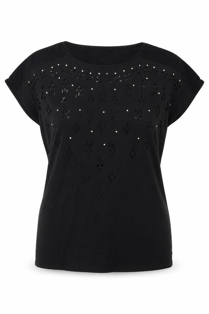 Womens UK Size M Klass Black Basic T-Shirt