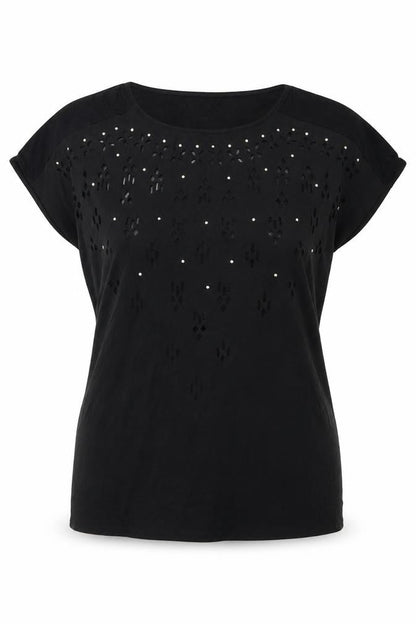 Womens UK Size M Klass Black Basic T-Shirt