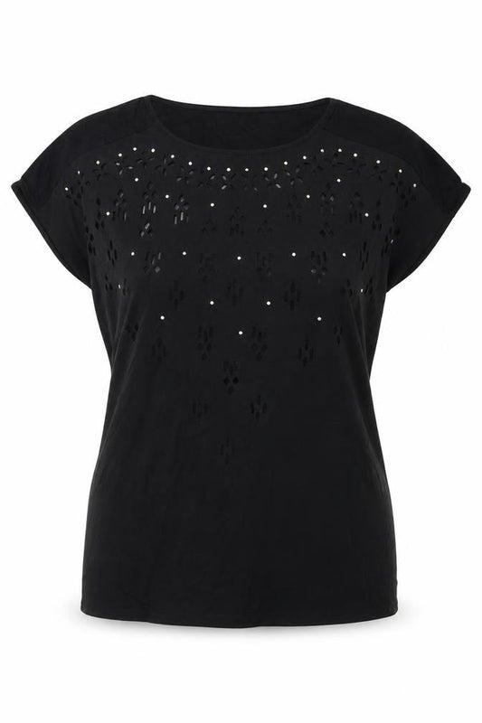 Womens UK Size M Klass Black Basic T-Shirt