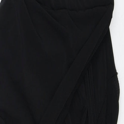 Signature Womens Black Polyester Bodysuit One-Piece Size 10 Snap