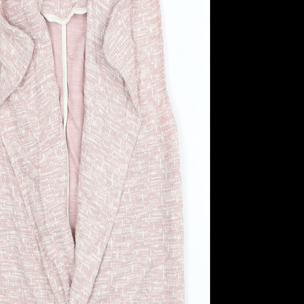 Nutmeg Girls Pink V-Neck Polyester Cardigan Jumper Size 11-12 Years Pullover