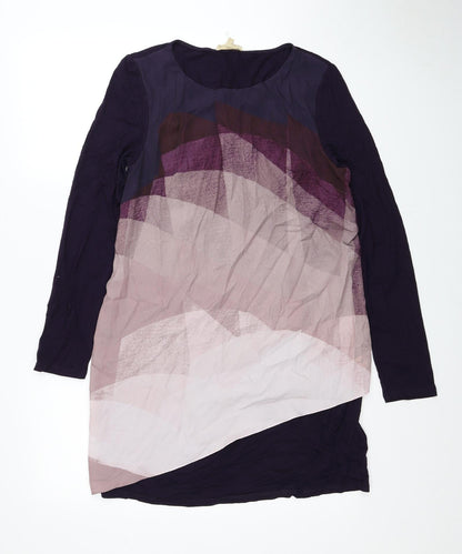 Phase Eight Womens Multicoloured Geometric Polyester Shift Size 12 Round Neck Pullover