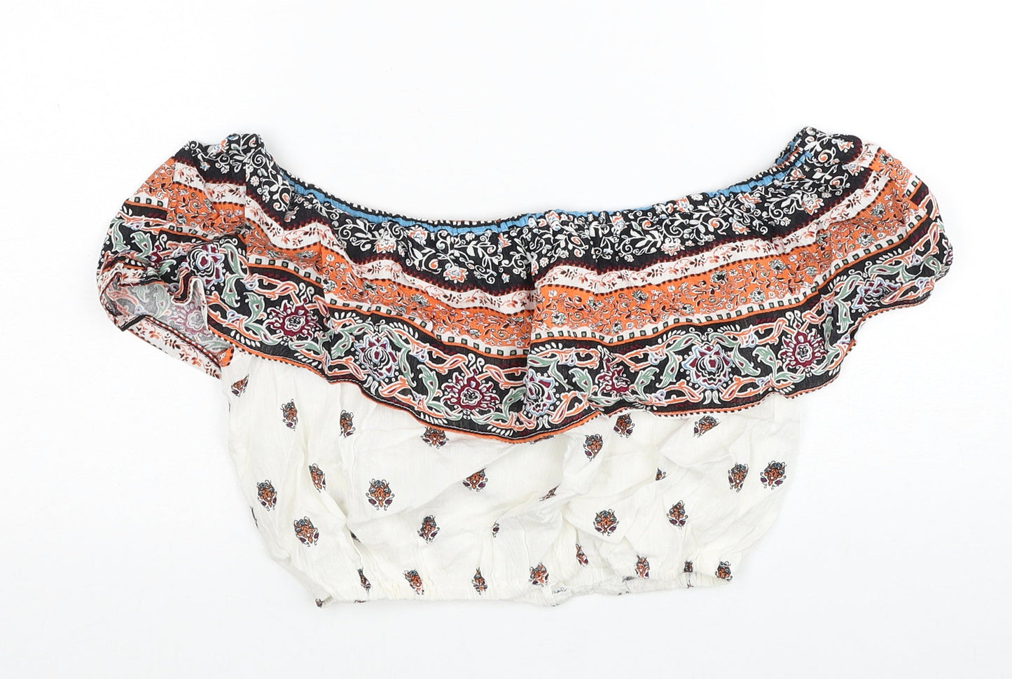 Womens UK Size M Love & Other Things Multicoloured Cropped Tank